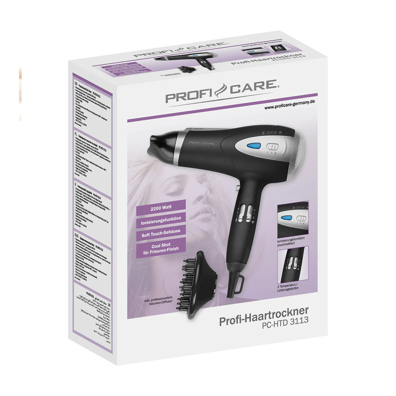 Haartrockner 2200 W Schwarz